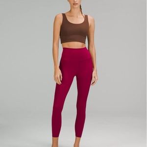 NWT Lululemon align high rise pant 28” size 14 in pomegranate